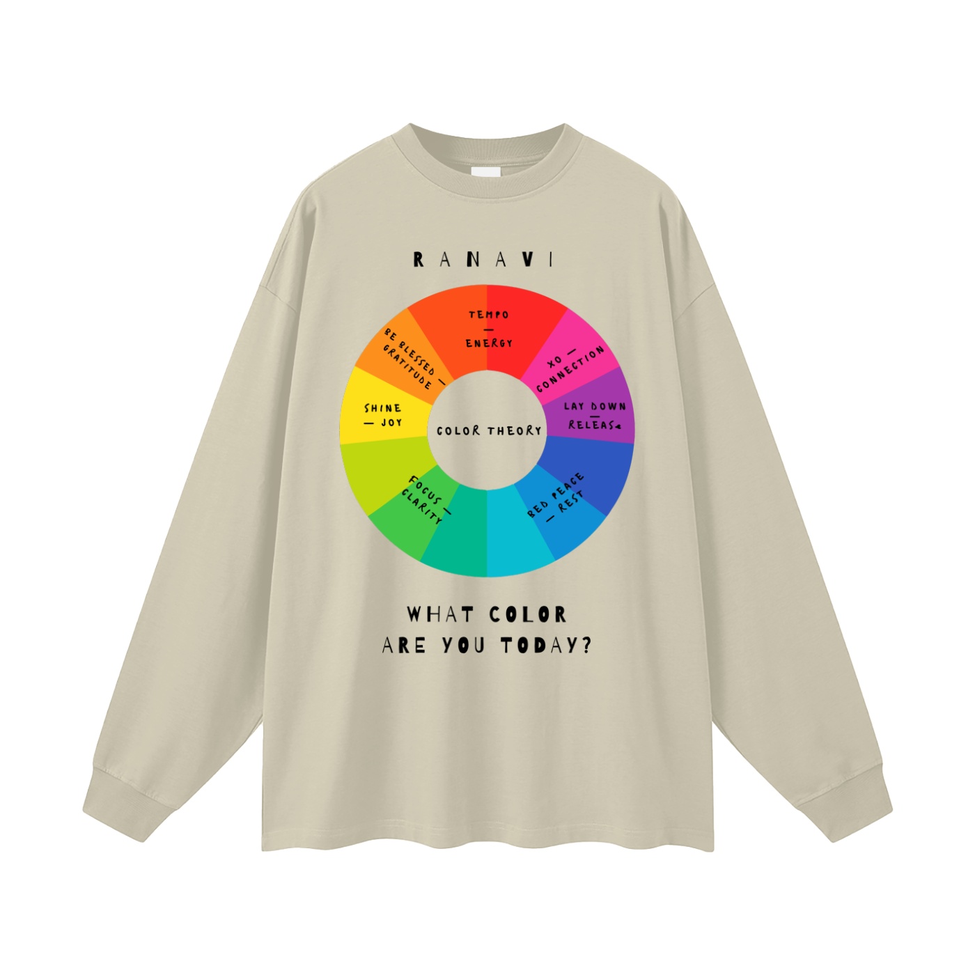color wheel | oversized uni long sleeve t-shirt - Image 9