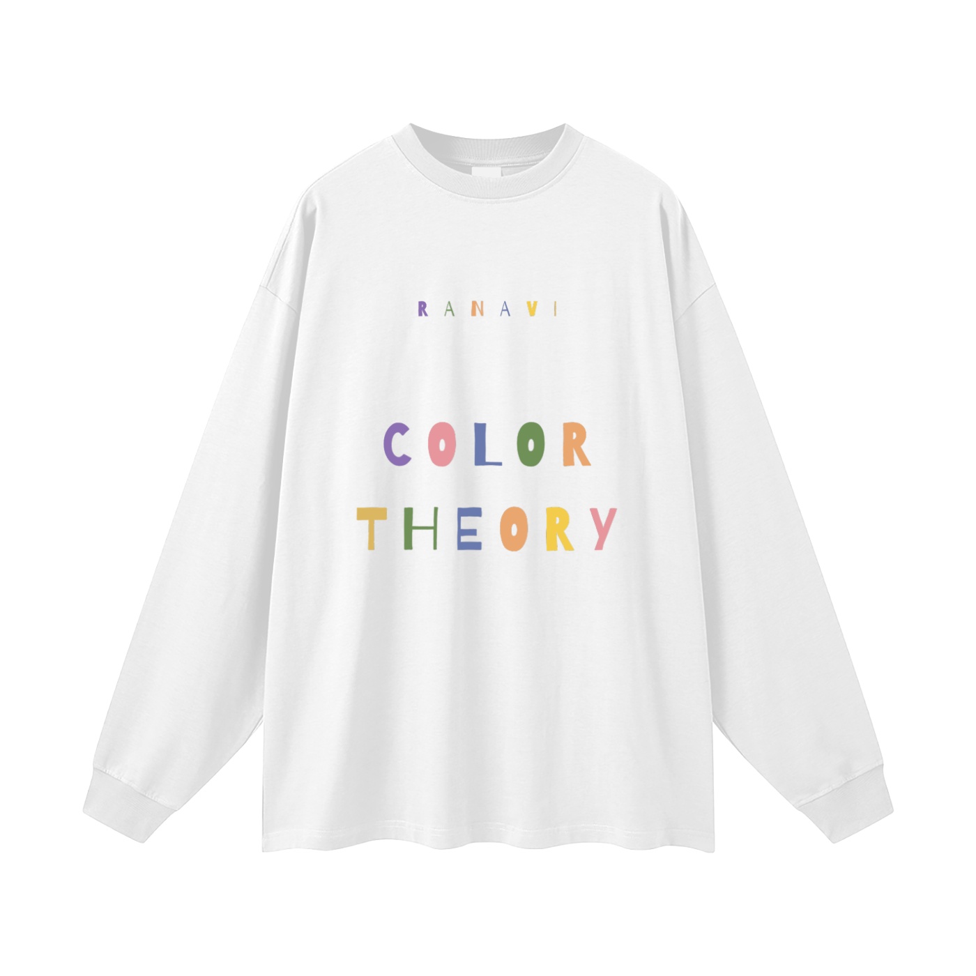 multi color theory | oversized uni long sleeve t-shirt - Image 5