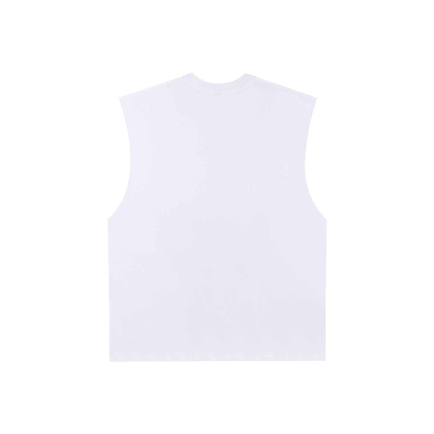 Raw Edge Cotton Tank Top - Image 2