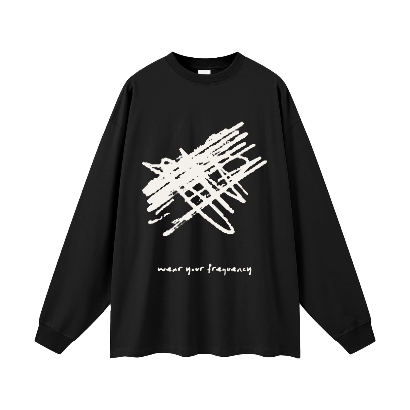 wear your frequency | oversized unisex long sleeve t-Shirt - Image 3