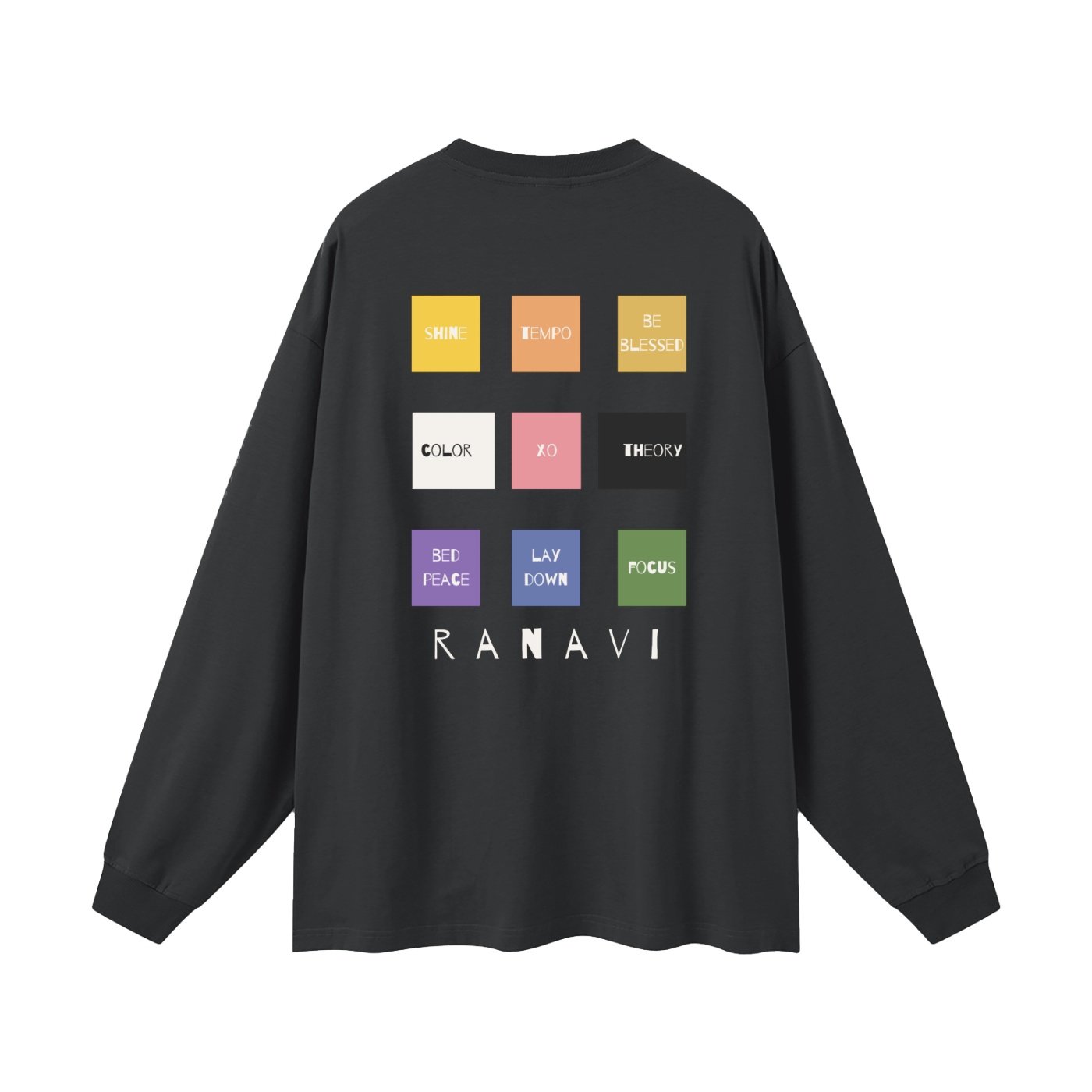 multi color theory | oversized uni long sleeve t-shirt - Image 4