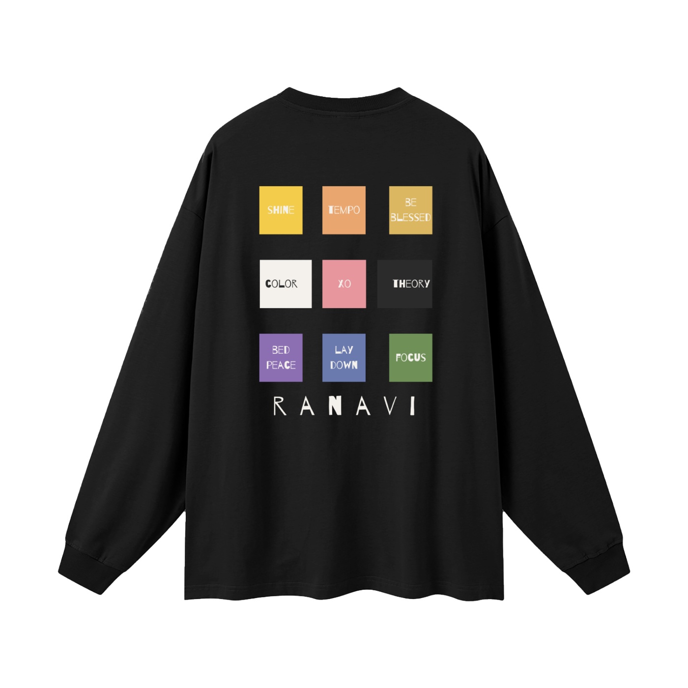 multi color theory | oversized uni long sleeve t-shirt - Image 2