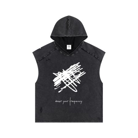 white wear frequency | hooded tank top