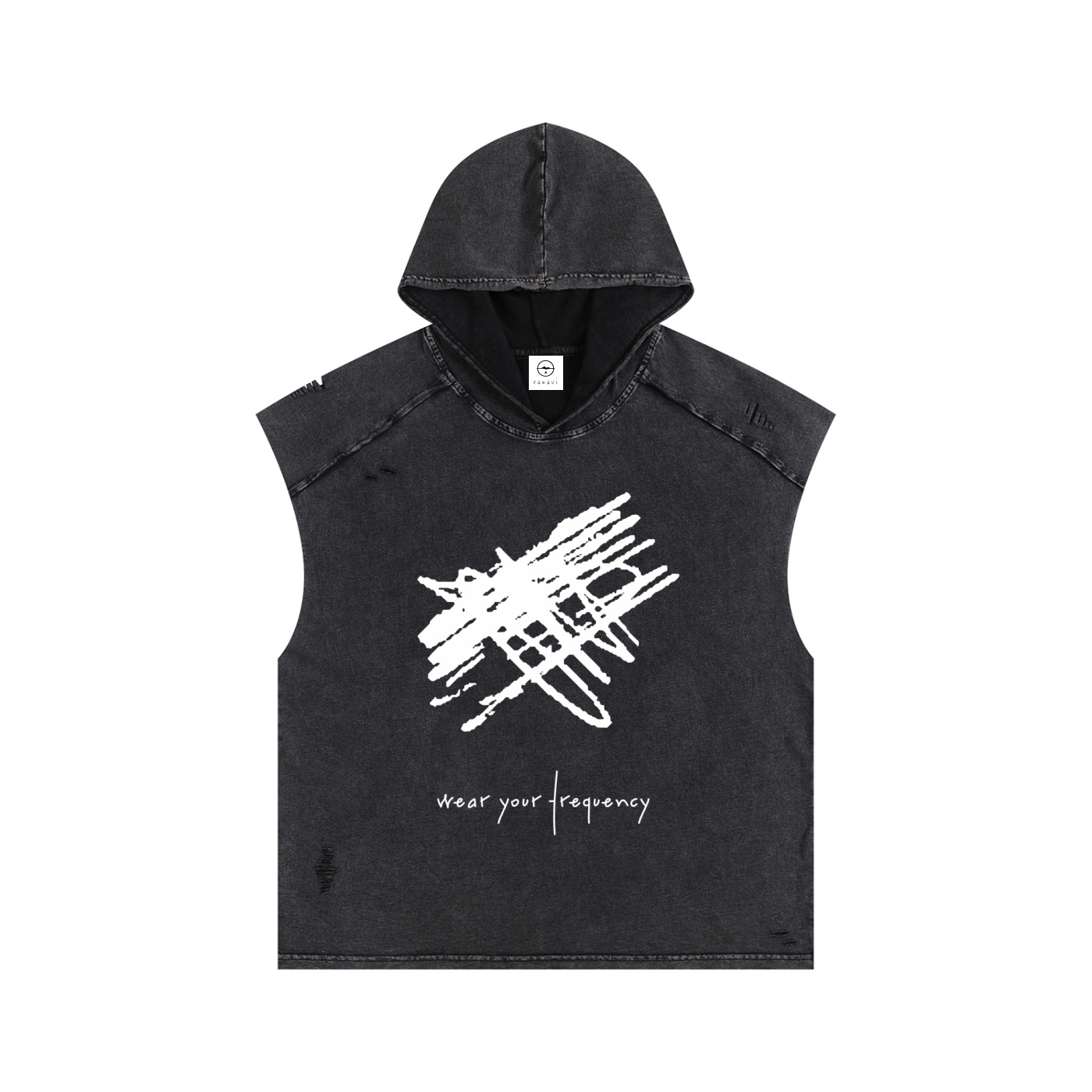 white wear frequency | hooded tank top