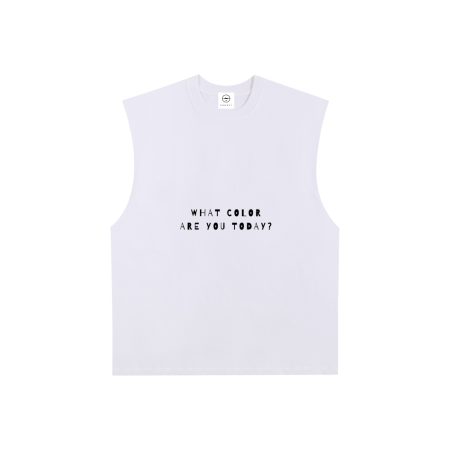 Raw Edge Cotton Tank Top