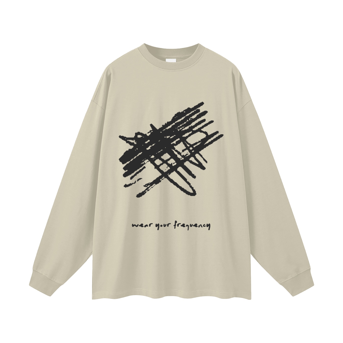 wear your frequency | oversized unisex long sleeve t-Shirt