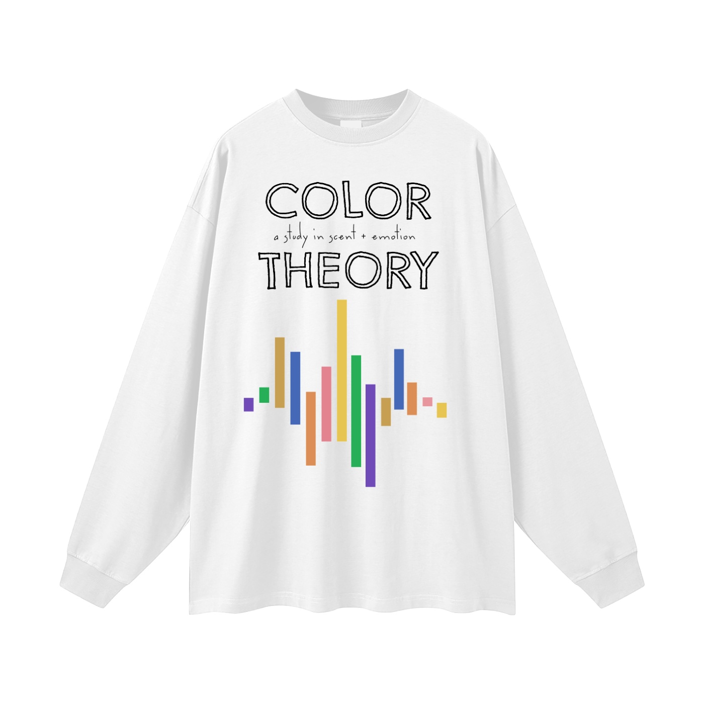 color theory - sound wave | oversized uni long sleeve t-shirt - Image 5