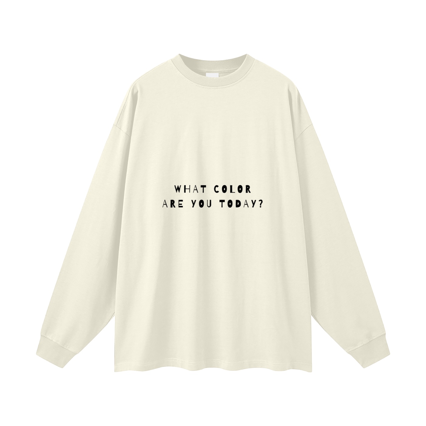 what color w/ album | oversized uni long sleeve t-shirt - Image 3