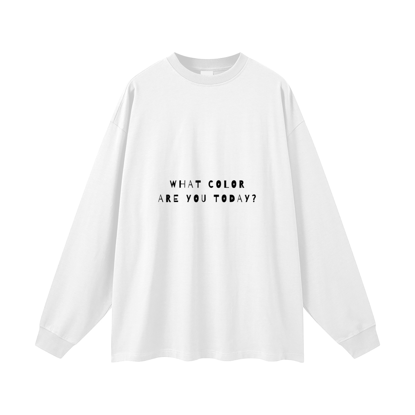 what color w/ album | oversized uni long sleeve t-shirt