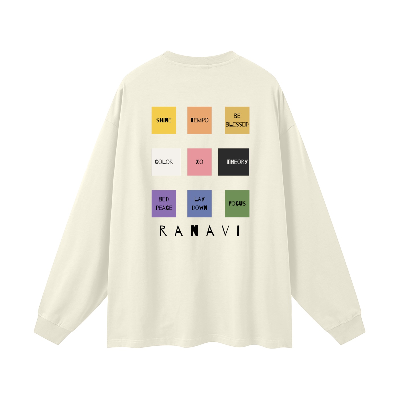 multi color theory | oversized uni long sleeve t-shirt - Image 8