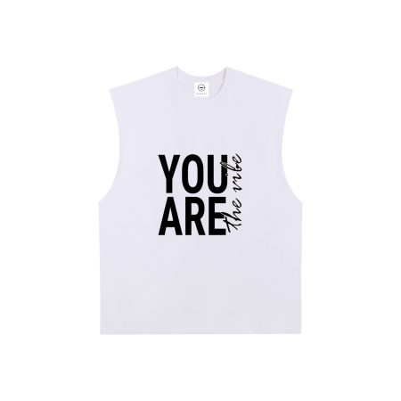 Raw Edge Cotton Tank Top