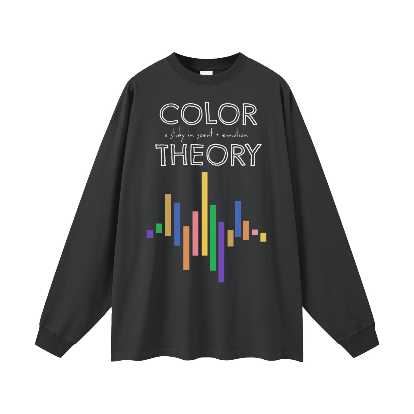 color theory - sound wave | oversized uni long sleeve t-shirt - Image 3
