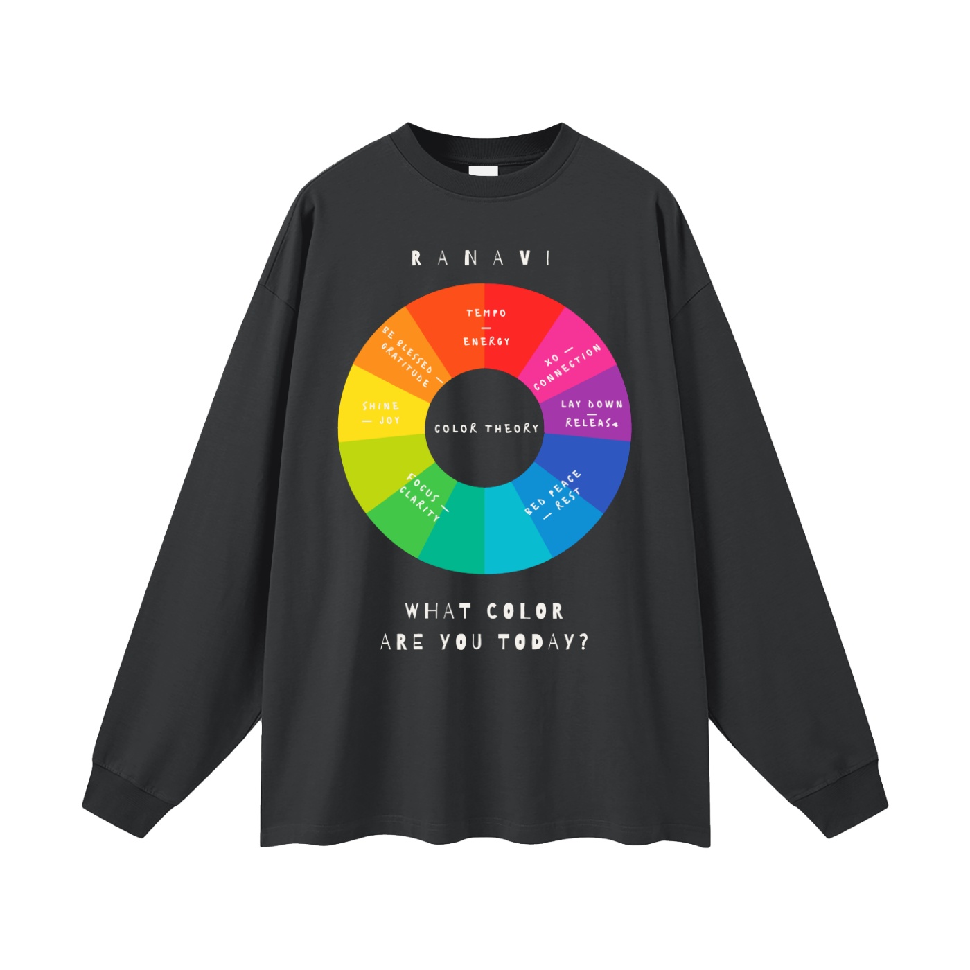 color wheel | oversized uni long sleeve t-shirt - Image 3