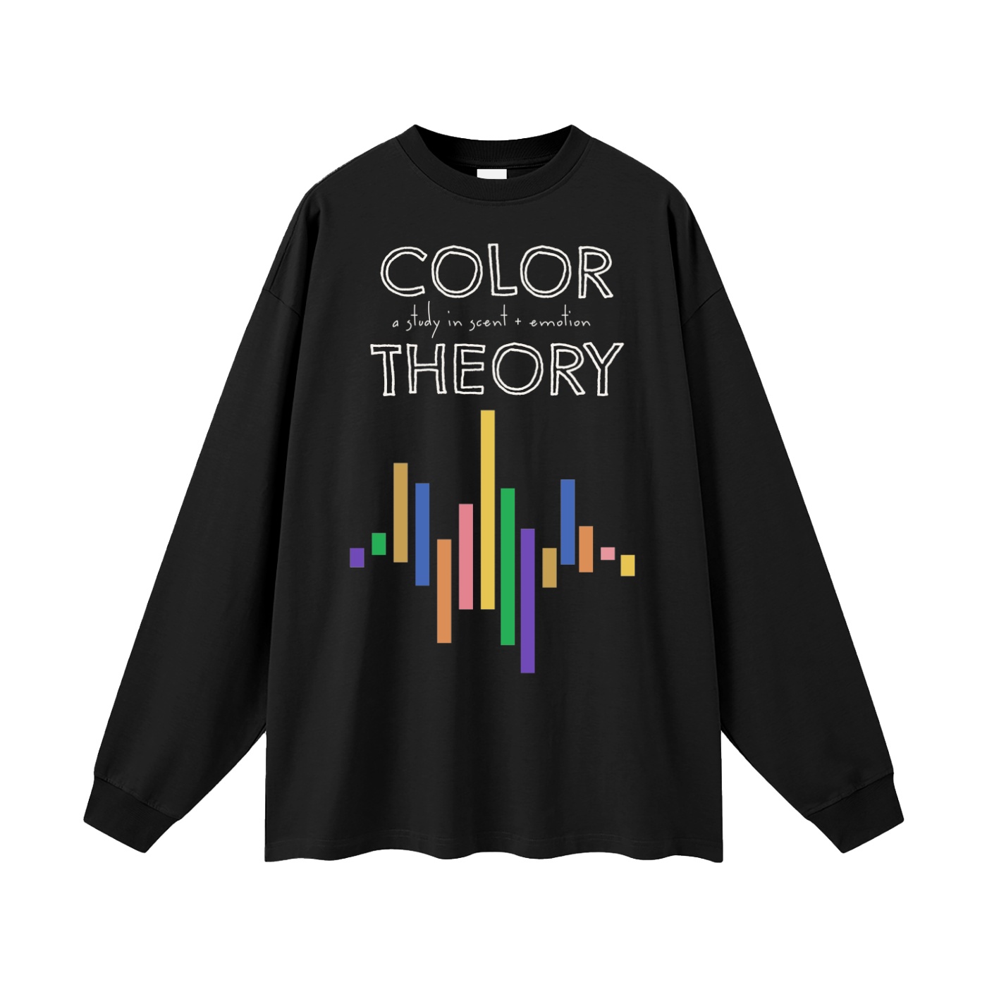 color theory - sound wave | oversized uni long sleeve t-shirt