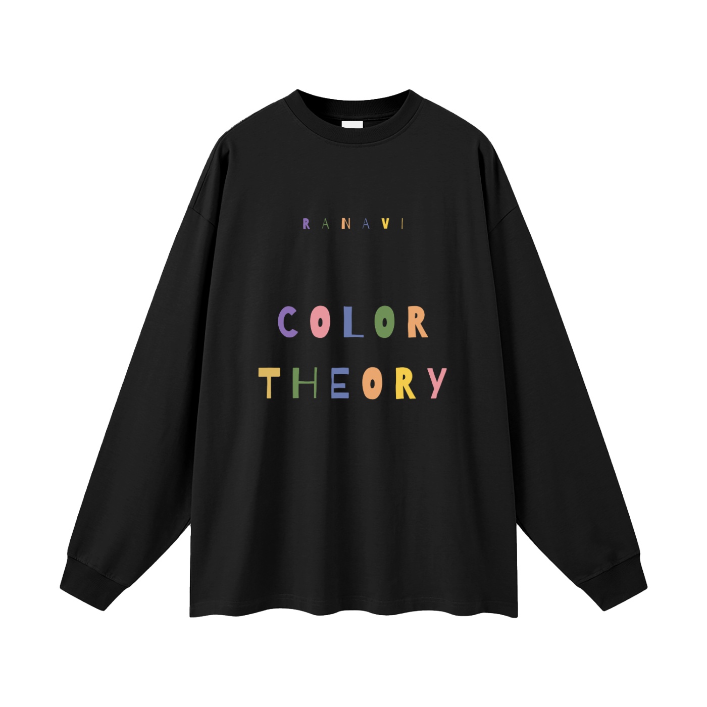 multi color theory | oversized uni long sleeve t-shirt