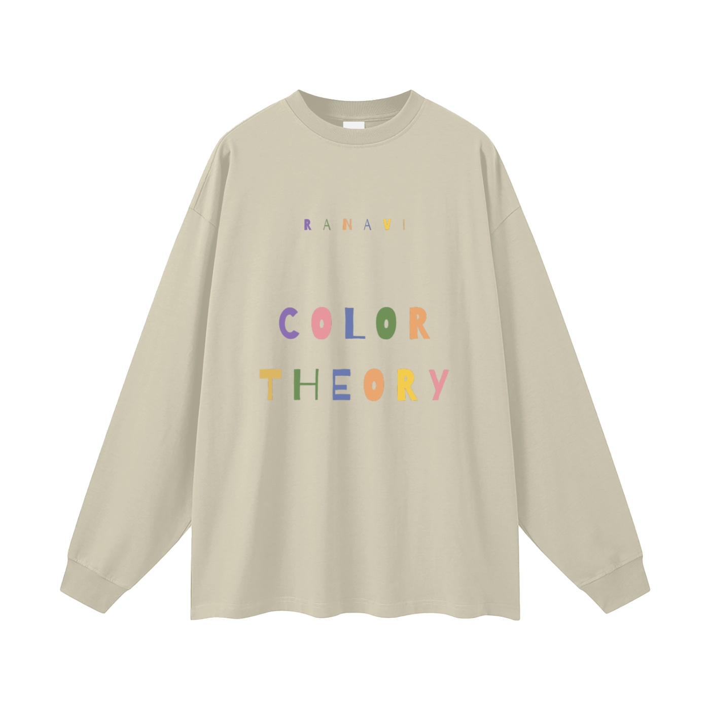 multi color theory | oversized uni long sleeve t-shirt - Image 9