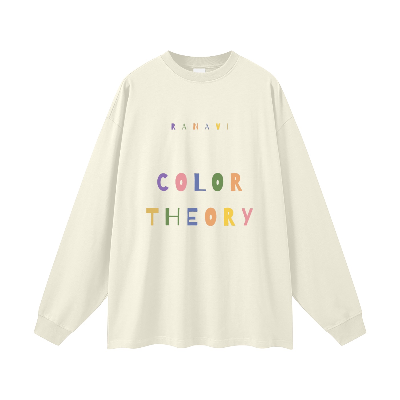 multi color theory | oversized uni long sleeve t-shirt - Image 7